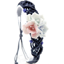 wholesale custom adjustable handcraft knots rope women's  bracelet jewelry,weaving flower bangle women kids gift for lover